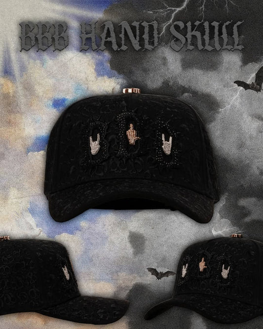 BARBAS HATS GOOD & EVIL “BBB HAND SKULL”