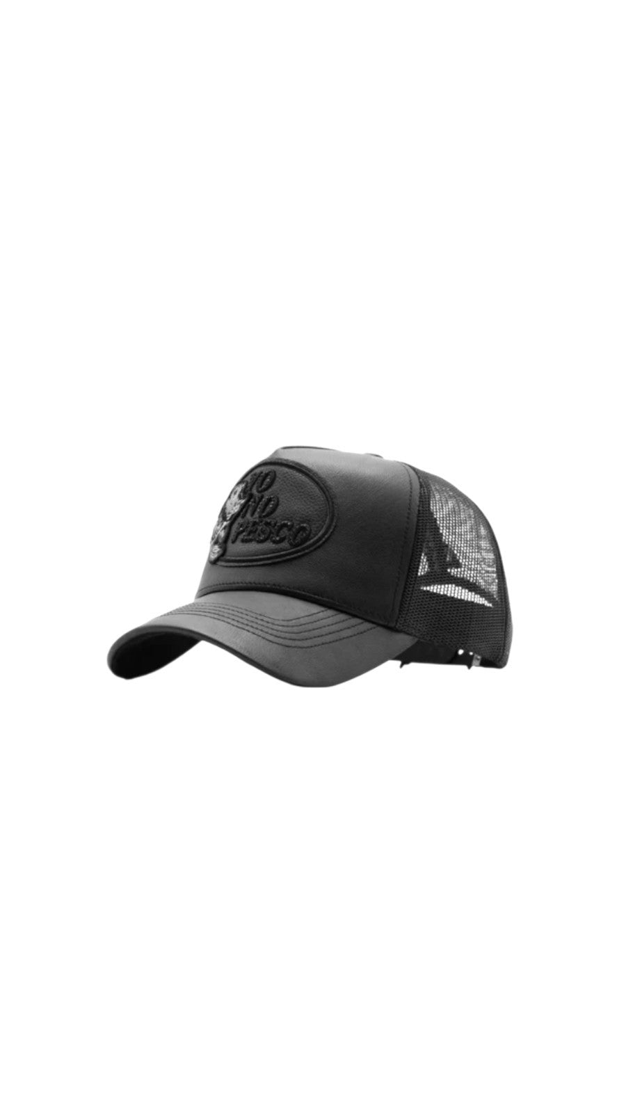 DANDY HATS "YO NO PESCO BLACK LEATHER"