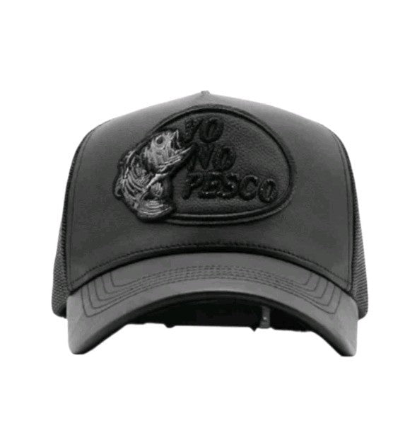 DANDY HATS "YO NO PESCO BLACK LEATHER"
