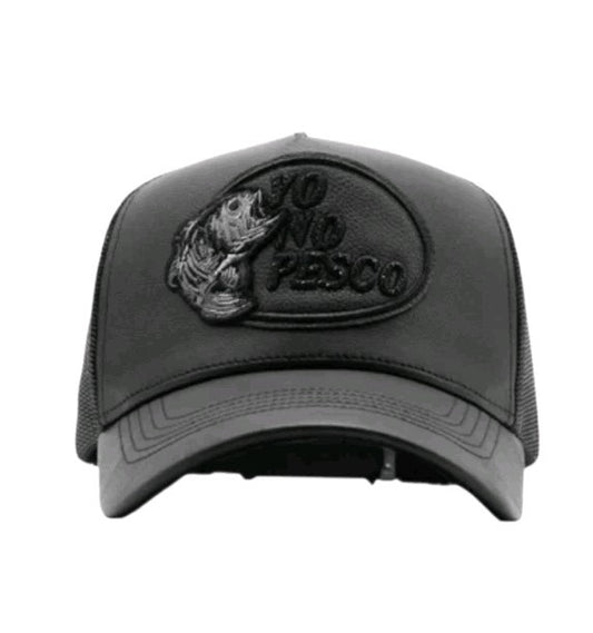 DANDY HATS "YO NO PESCO BLACK LEATHER"